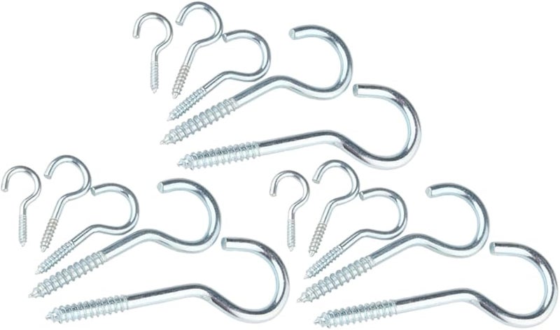 Lifkome 15 قطعة خطافات براغي ثقيلة ذاتية التنصيب لتعليق النباتات والتخزين في الداخل والخارج - Image 2