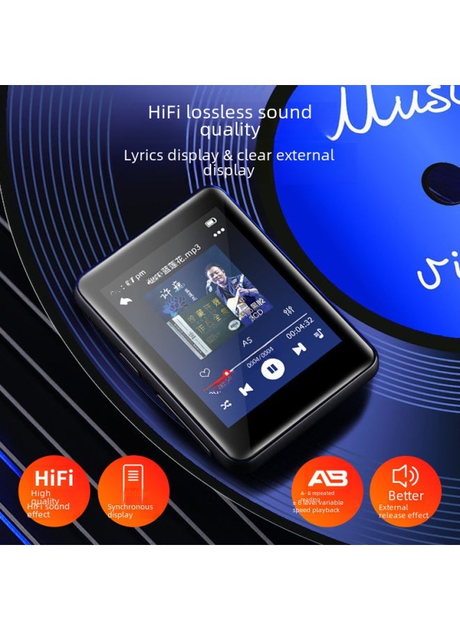 Ultra-thin Full-screen Mp3 Mp4 Portable Bluetooth Student Version Touch Screen Music Player Mp5 Mp6 Compact Digital Audio Player-Body Color:Black [2.8 Inch Full Screen Metal] With Bluetooth Dictionary-Memory Capacity:0GB [no Memory Need To Plug In The Card To Use]]  - Image 5