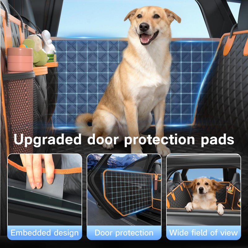 Twesync Dog Car Seat Cover for Back Seat, Hard Bottom Car Seat Cover for Dogs with Door Protectors for Traveling and Camping with Pets, Waterproof and Scratch-Resistant, Suitable for Cars - Image 5