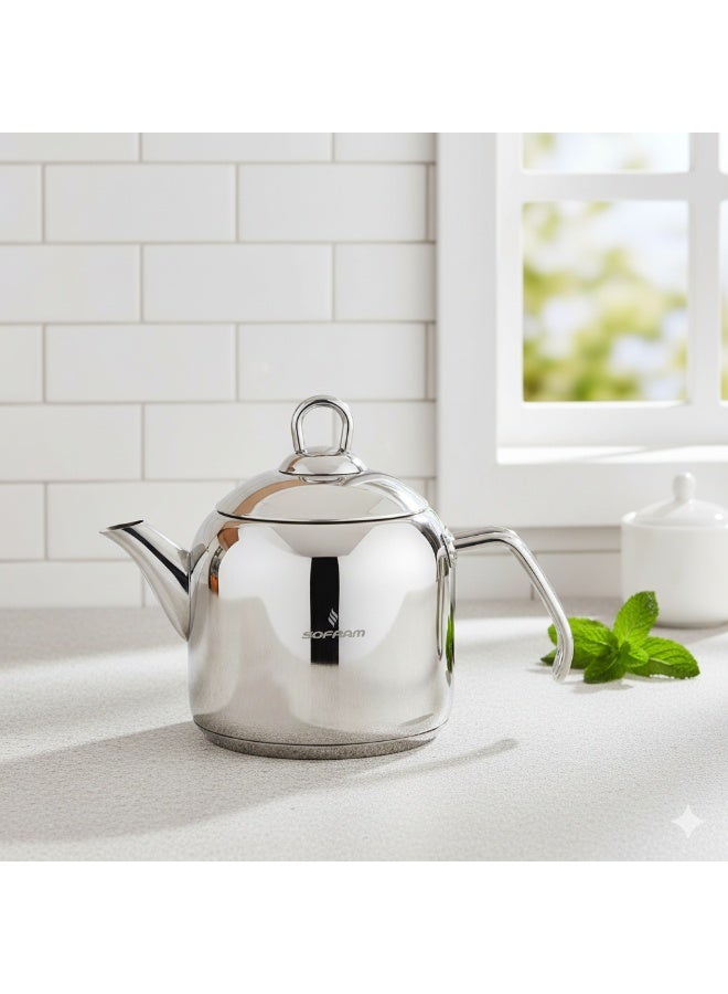 سوفرام براد شاي سوفرام استيل تركي سعة 1 لتر - Image 1