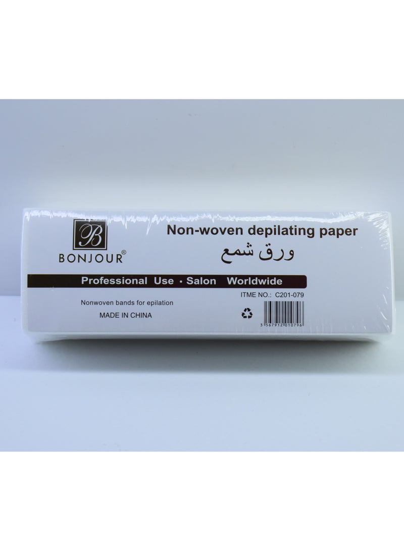 BonJour 100-Piece Professional Facial Body Hair Removal Depilatory Paper - Image 1