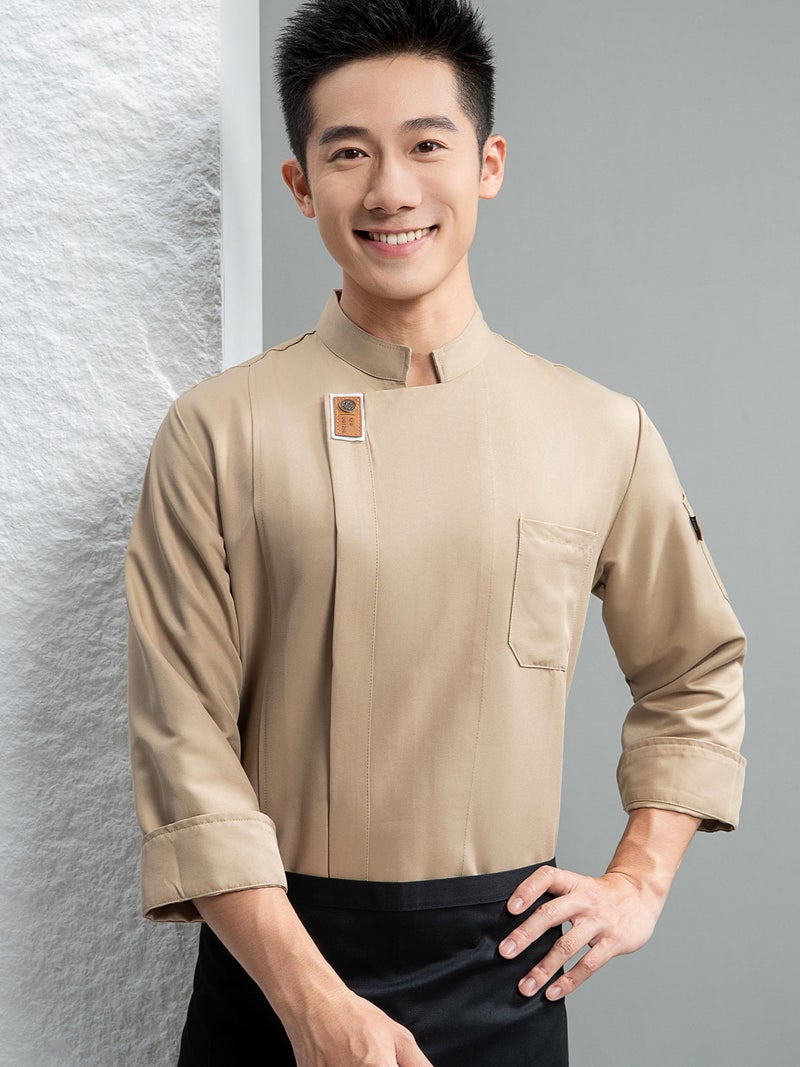 Smiling Chef Work Clothes Female Catering Western Restaurant Baking Pastry Bakery Pastry Chef Kitchen Long-Sleeved Male - Image 4