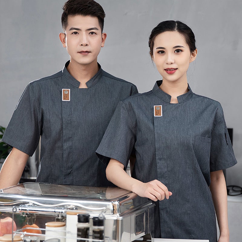 Smiling Chef Work Clothes Female Catering Western Restaurant Baking Pastry Bakery Pastry Chef Kitchen Long-Sleeved Male - Image 1