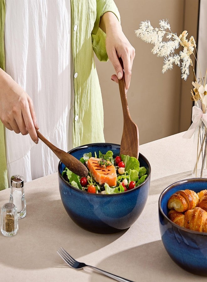 TAUFIKT 9 Inch Large Salad Bowls Set of 2, 83 Oz Porcelain Serving Bowl for Salad Soup Pasta Popcorn, Ceramic Decorative Bowls Fruit Bowl for Home Decor, Microwave,Oven,and Dishwasher Safe - Image 5