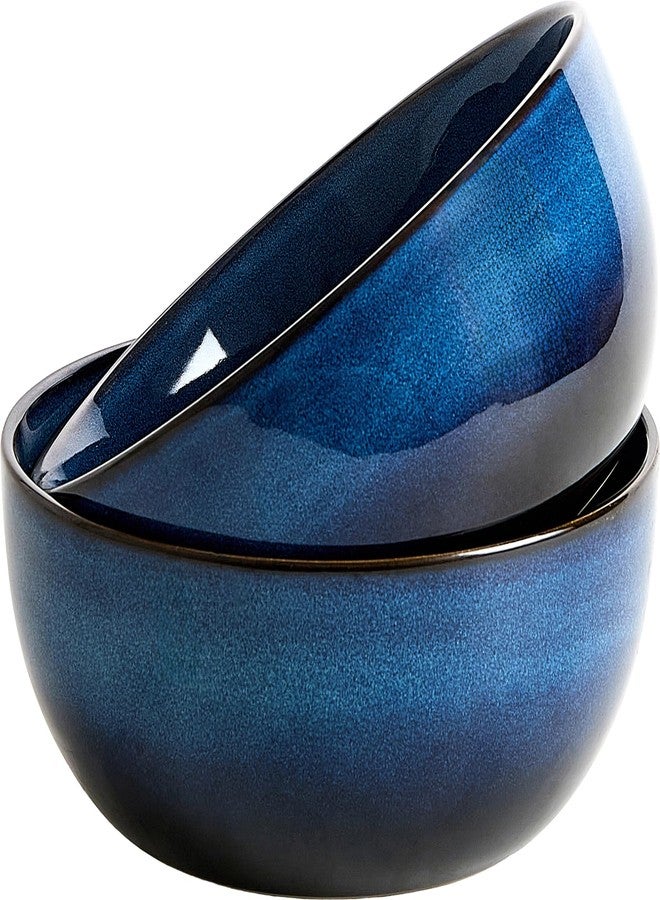 TAUFIKT 9 Inch Large Salad Bowls Set of 2, 83 Oz Porcelain Serving Bowl for Salad Soup Pasta Popcorn, Ceramic Decorative Bowls Fruit Bowl for Home Decor, Microwave,Oven,and Dishwasher Safe - Image 1
