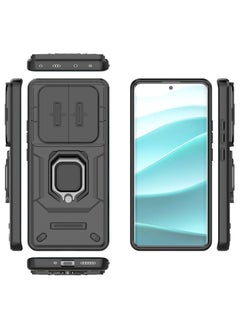 Beauenty 【1+1 Sets】 For Xiaomi Redmi Note 14 Pro 5G/ Xiaomi Poco X7 5G Case  Screen Protector Built Slide Camera Protection Cover Heavy Duty Protective Phone Case with Tempered Glass Screen Protector  - Image 3