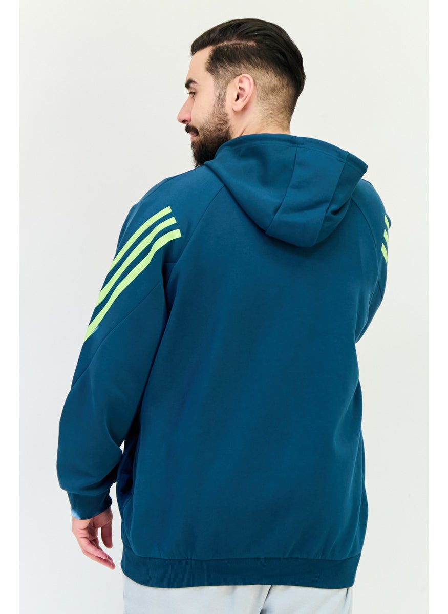 Adidas Men Sportswear Fit Long Sleeve Outdoor Hoodies, Dark Green  - Image 3