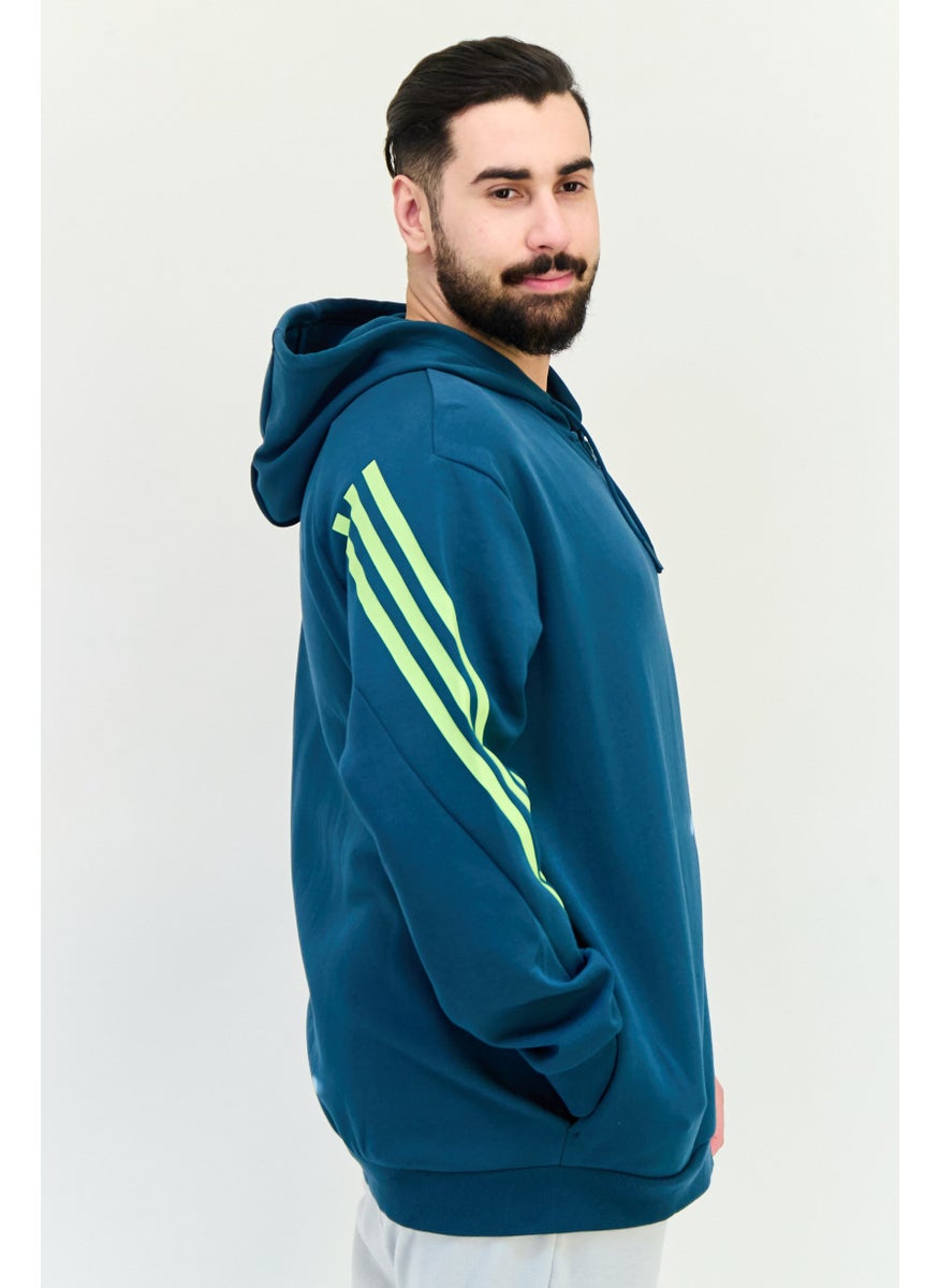 Adidas Men Sportswear Fit Long Sleeve Outdoor Hoodies, Dark Green  - Image 2