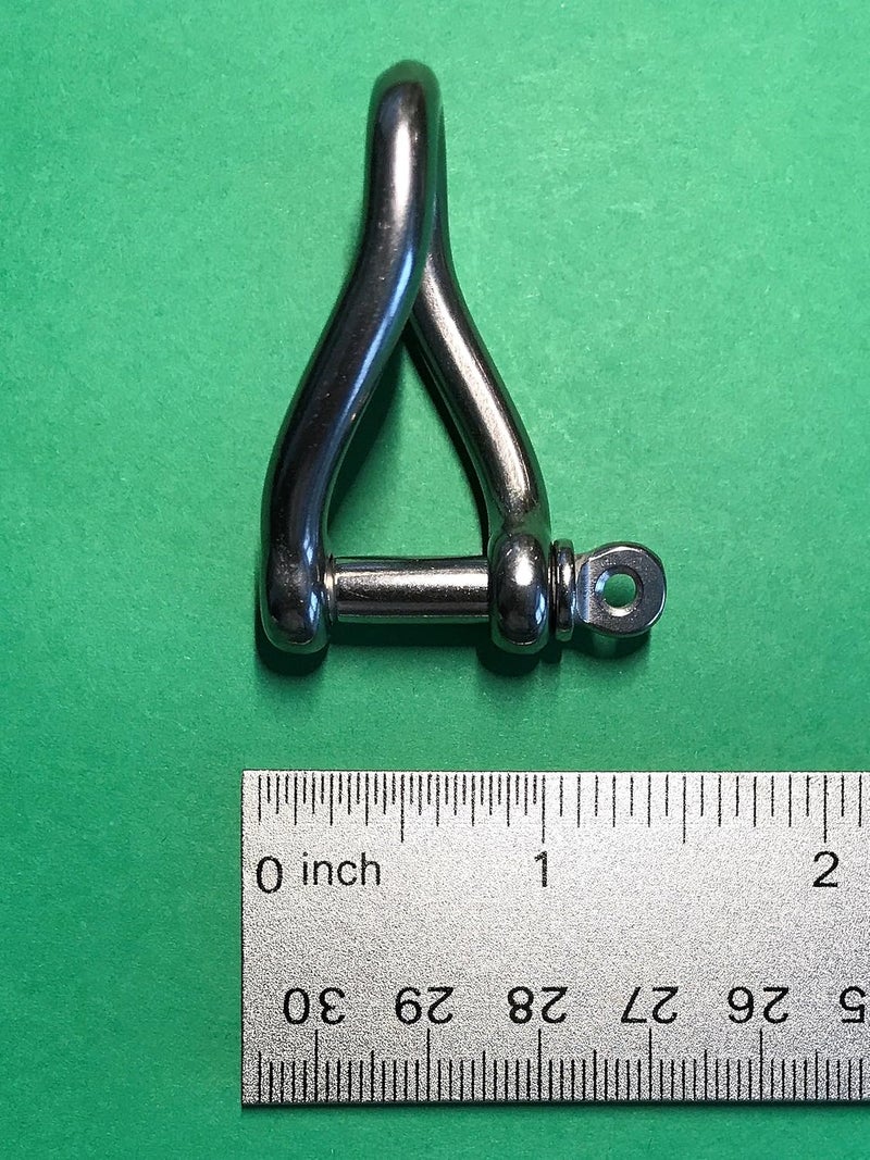 US Stainless Stainless Steel 316 Twist Shackle 1/4" (6mm) Marine Grade - Image 4