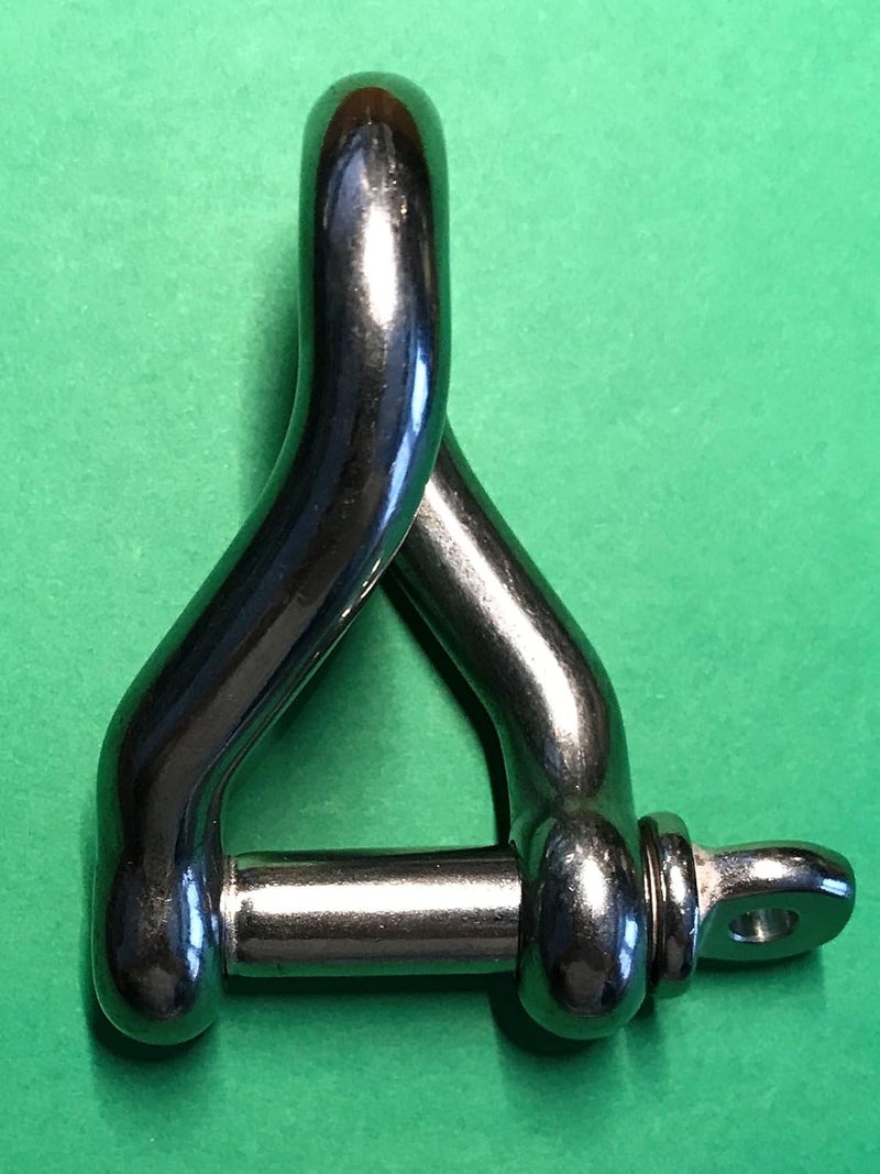 US Stainless Stainless Steel 316 Twist Shackle 1/4" (6mm) Marine Grade - Image 1