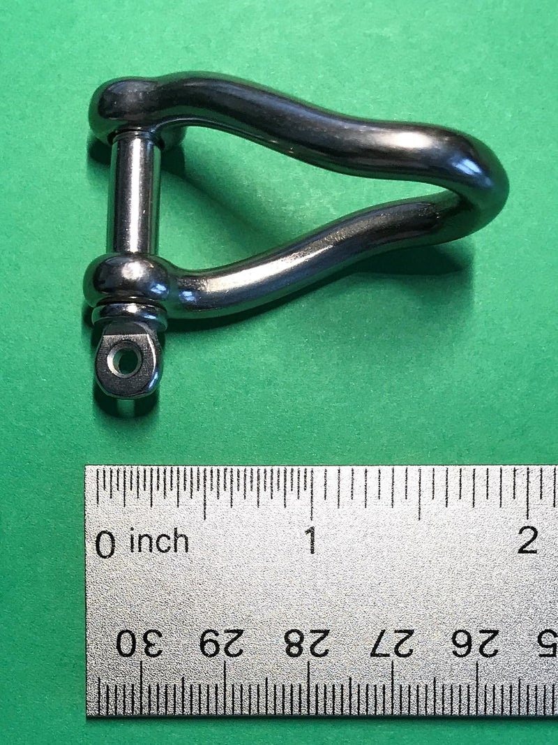 US Stainless Stainless Steel 316 Twist Shackle 1/4" (6mm) Marine Grade - Image 2