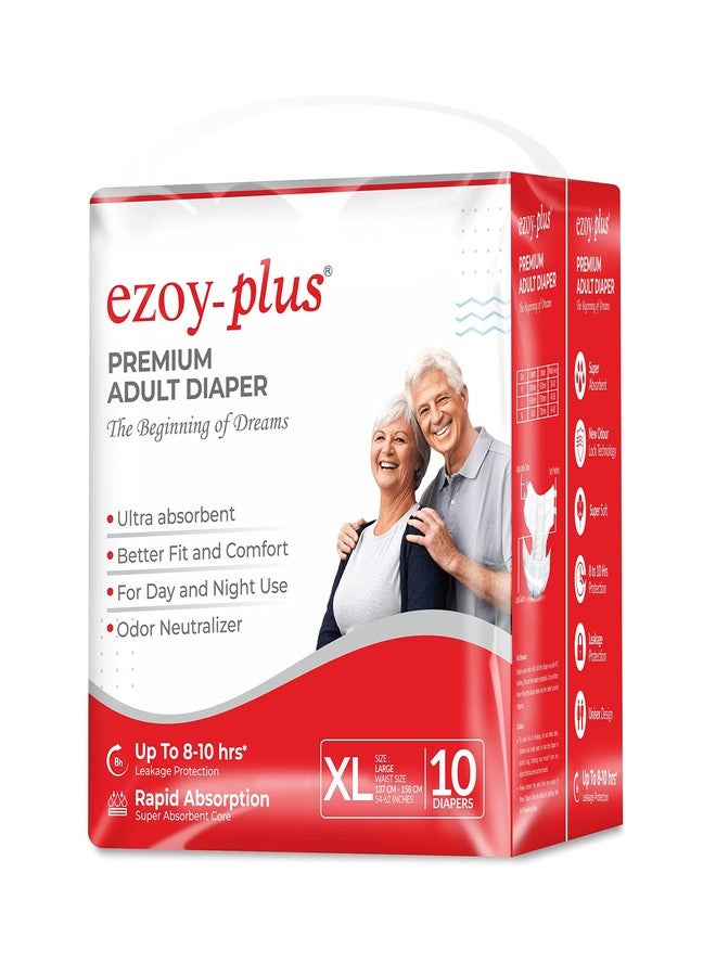 Ezoyplus Adult diaper XL size tape | Waist Size 54"-62" INCH| Odour Control & Comfortable Fit (XL, 60 pcs) - Image 2