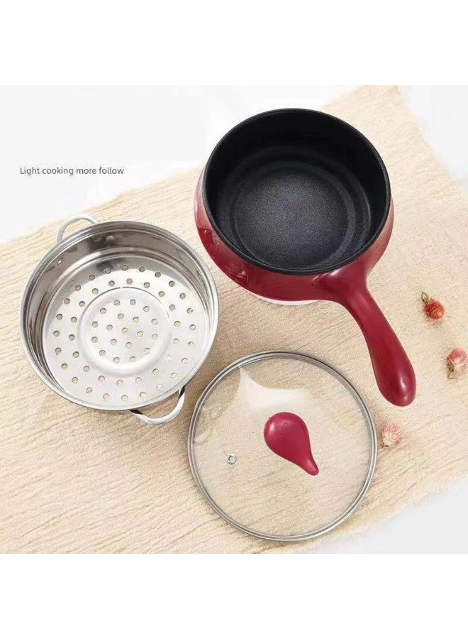 SAFENHAND Multifunctional Electric Cooker, Non-Stick Cooking Skillet, Egg Steamer, Soup Heater, Frying Pan, Double Layer (Colour May Vary) - Image 3