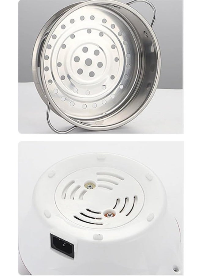 SAFENHAND Multifunctional Electric Cooker, Non-Stick Cooking Skillet, Egg Steamer, Soup Heater, Frying Pan, Double Layer (Colour May Vary) - Image 5