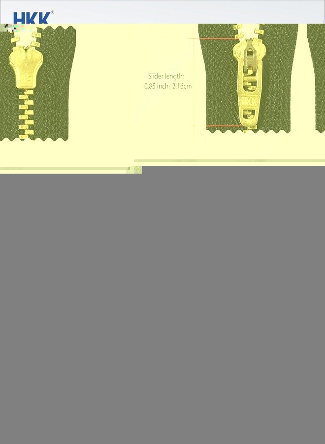 HKK 6 Inch #4 Metal Zippers, 12 pcs, Non-Separating with YG Slider - Black, Navy, Beige Colors - Ideal for Repairs & Replacements of Jeans, Khaki, Sewing, and DIY (Antique Brass, Golden Brass) - Image 2