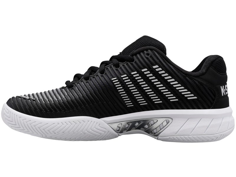 K-Swiss Women'S Hypercourt Express 2 Tennis Shoe - Wide Width Pickleball Sneakers Black/White/Silver - Image 3