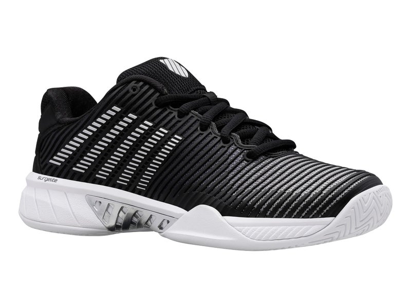 K-Swiss Women'S Hypercourt Express 2 Tennis Shoe - Wide Width Pickleball Sneakers Black/White/Silver - Image 1
