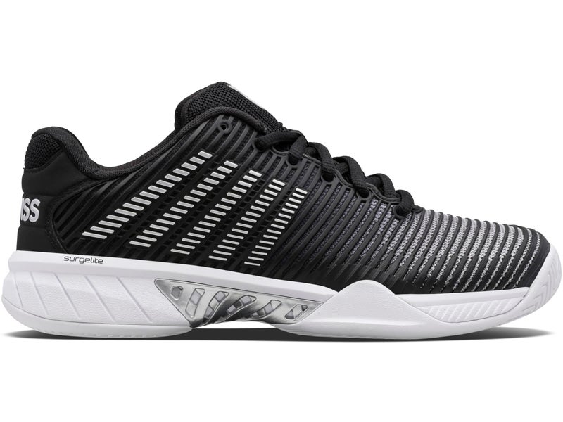 K-Swiss Women'S Hypercourt Express 2 Tennis Shoe - Wide Width Pickleball Sneakers Black/White/Silver - Image 2