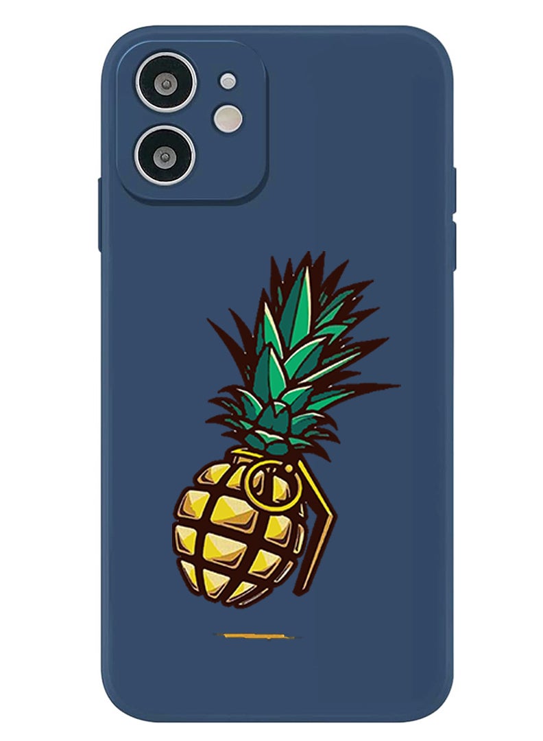 Theodor Protective Slim Fit Case Liquid Silicone Cover with Full Body Protection Anti-Scratch Shockproof Case For iPhone 12 Blue  - piner apple lock copy - Image 1