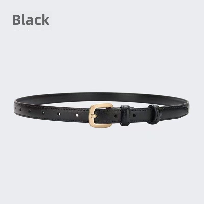Womens Fashion Slim Belt for Dresses Black  - Image 1