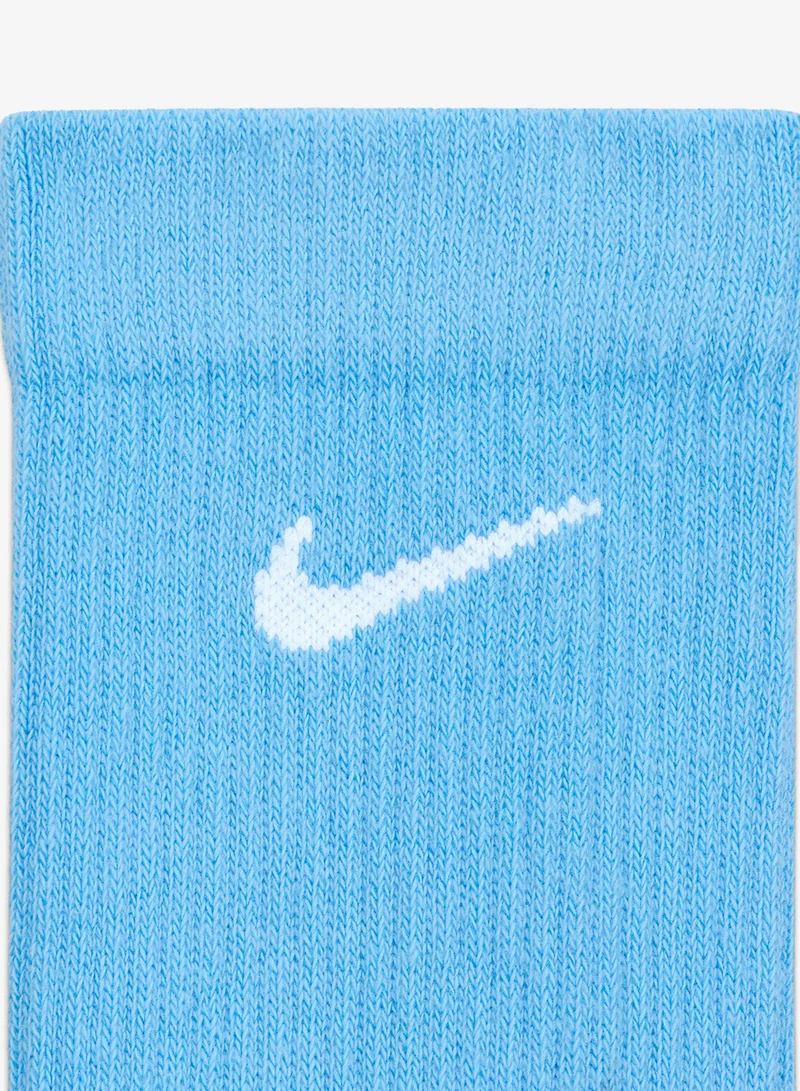 Nike FOOTBALL BLUE(WHT)/STEAM(WHT)/GRIDIRON(WHT) 3 Pack Everyday Elevated Crew Socks  | Best Price UAE