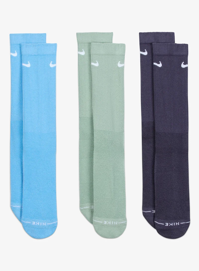 Nike 3 Pack Everyday Elevated Crew Socks