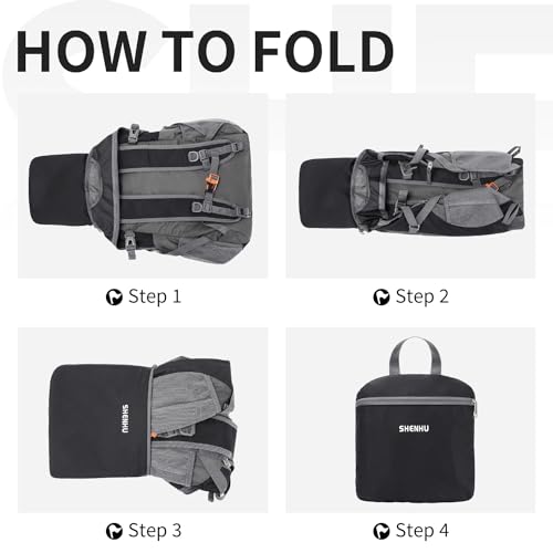 SHENHU 40L Hiking Backpack Lightweight Daypack Waterproof Travel Camping Backpack for Men Women Sport Packable - Image 5