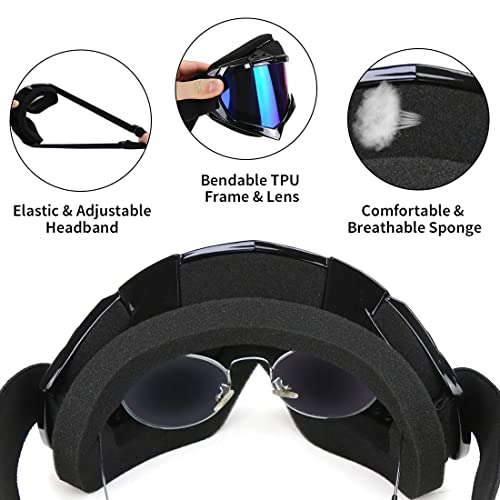 JAMIEWIN Motocross Goggles ATV Dirt Bike Motorcycle UTV MX OTG Offroad Riding Goggles Anti UV Dustproof Anti Fog Racing Skiing Goggles for Men Women Youth Kids - Image 4