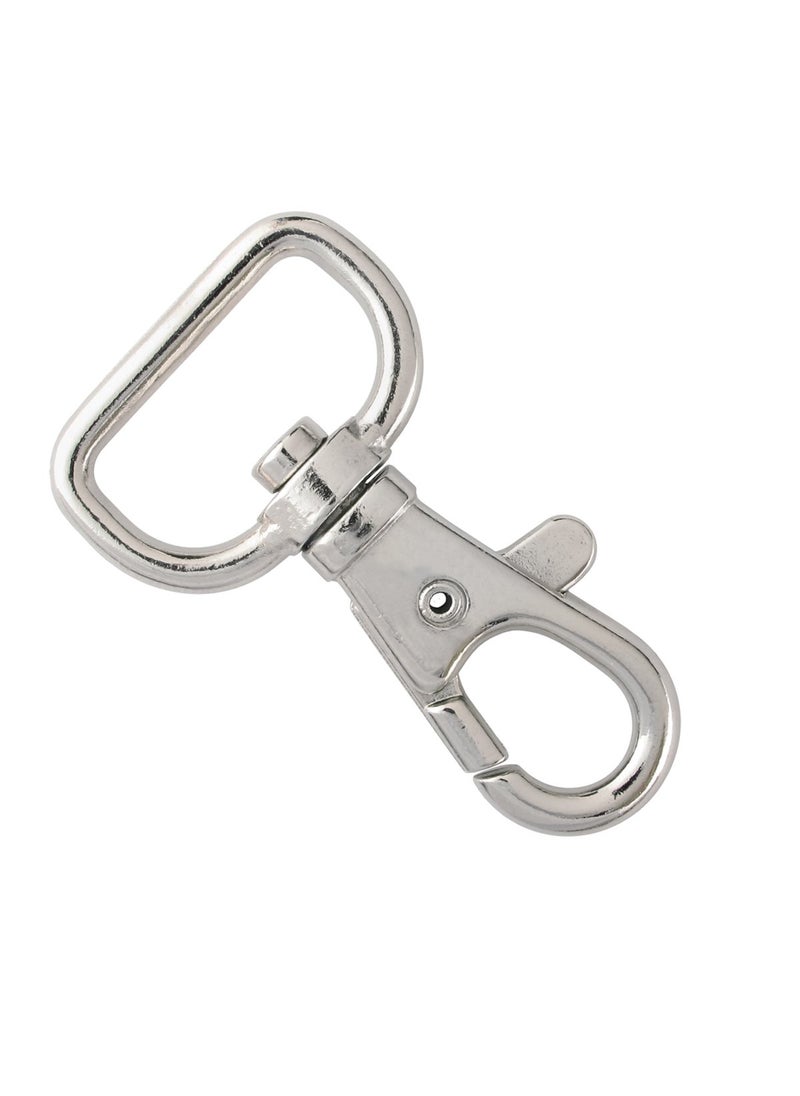 Specialist ID DIY Crafts Metal Lobster Claw Clasps - Wide 3/4 Inch D Ring - 360 Swivel Trigger Snap Hooks by Specialist ID (Pack Of 25 Pcs, Silver)  - Image 1