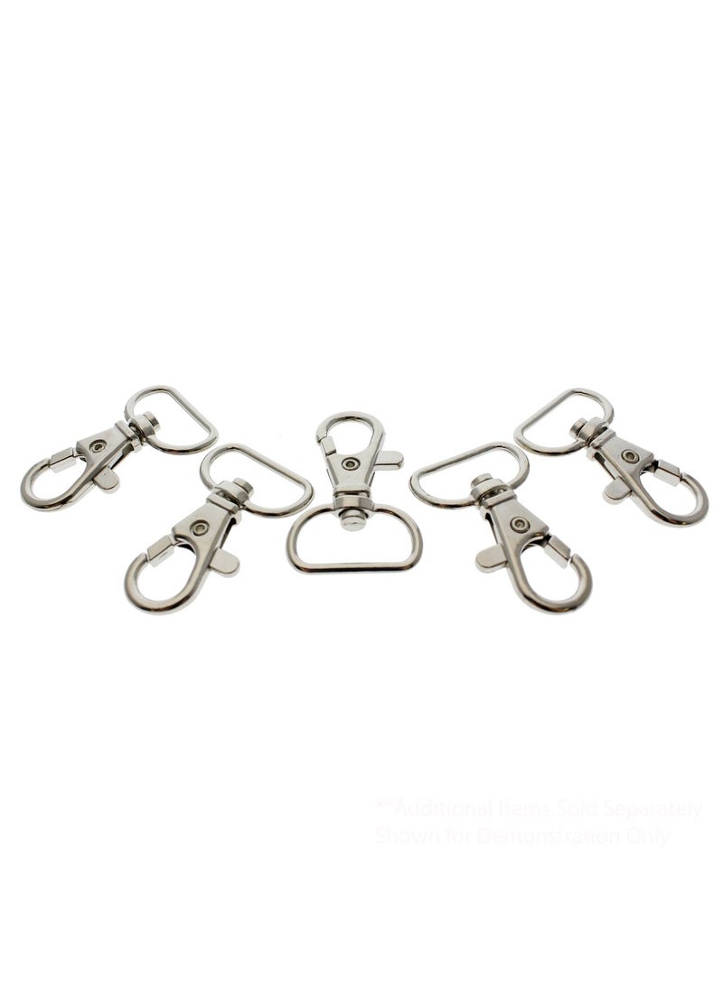 Specialist ID DIY Crafts Metal Lobster Claw Clasps - Wide 3/4 Inch D Ring - 360 Swivel Trigger Snap Hooks by Specialist ID (Pack Of 25 Pcs, Silver)  - Image 3