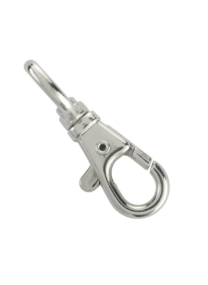 Specialist ID DIY Crafts Metal Lobster Claw Clasps - Wide 3/4 Inch D Ring - 360 Swivel Trigger Snap Hooks by Specialist ID (Pack Of 25 Pcs, Silver)  - Image 2