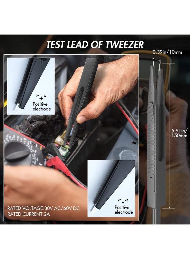 HANDSKIT Electrical Multimeter Test Leads Set with Alligator Clips Test Hook Test Probes Lead Professional Kit 1000V 10A CAT.II 