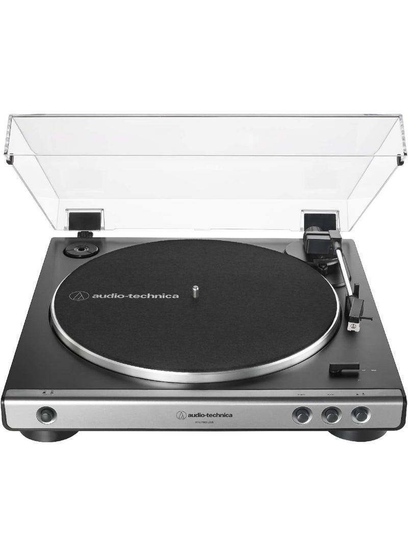 audio-technica Audio Technica AT-LP60XUSB-GM قرص دوار ستريو أوتوماتيكي بالكامل بحزام ناقل الحركة جونميتال - Image 4