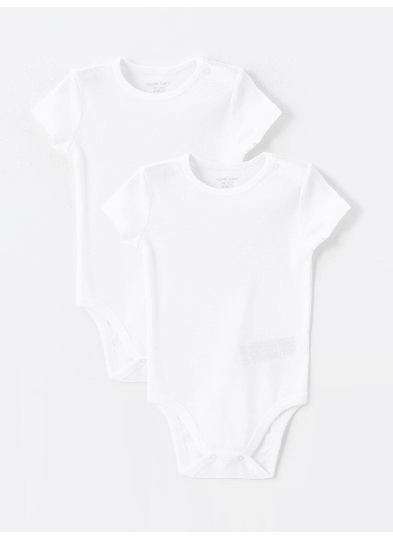 LC WAIKIKI - Lcw Baby Crew Neck Basic Baby Girl Snap Bodysuit 2-Piece - Image 1