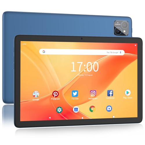 PRITOM TAB12 10 Inch Phone Tablets Android 14, 5Ghz WiFi, Octa-Core, Tablet with Case, 128GB, 4G Network Tablet with SIM Card Slot, 8000mAh, HD, BT, Double Box Speakers - Image 1