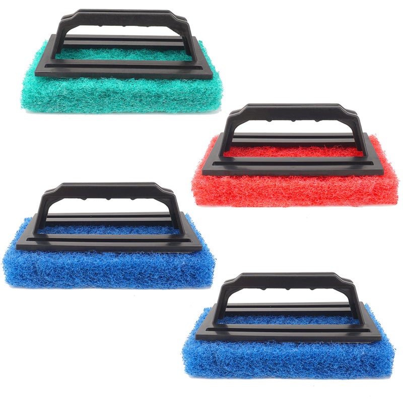 4 Pcs Screen Printing Scrub Pad Screen Print Ink Scraper with HandleScreen Print Remover Screen Printing Accessories for Reclaiming Mesh Screen Cleaner