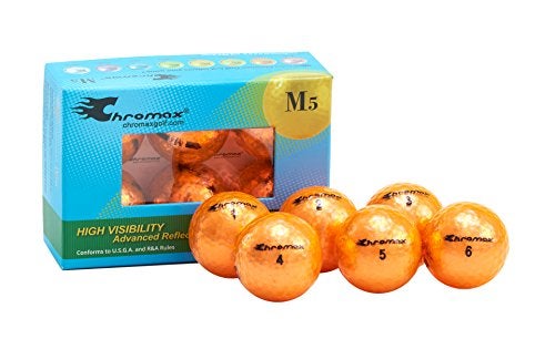 Chromax Metallic M5 Colored Golf Balls (Pack of 6), Orange - Image 2