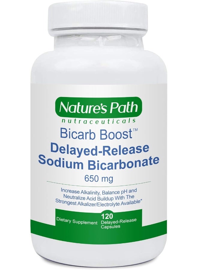 Nature's path Sodium Bicarbonate 650 mg Tablets - Strongest Alkaline Tablets - Electrolyte Supplement & Keto Electrolyte Pills, Salt Tablets Hydration & Rehydration, Endurance, Stamina: 120 Capsules - Image 1