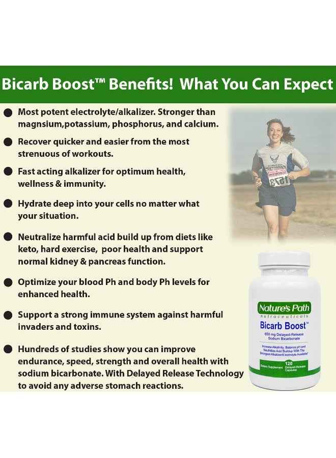 Nature's path Sodium Bicarbonate 650 mg Tablets - Strongest Alkaline Tablets - Electrolyte Supplement & Keto Electrolyte Pills, Salt Tablets Hydration & Rehydration, Endurance, Stamina: 120 Capsules - Image 3