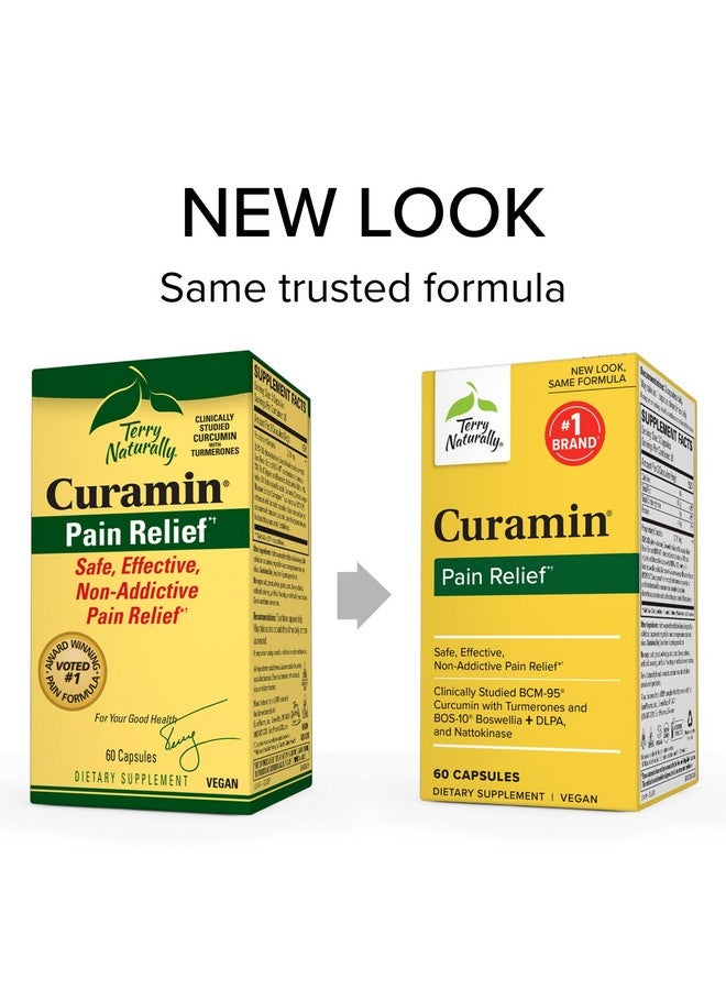 Terry Naturally Curamin 60 Capsules Non Addictive Pain Relief Supplement With Curcumin From Turmeric Boswellia Dlpa & Nattokinase Non Gmo Vegan Gluten Free 20 Servings - Image 4
