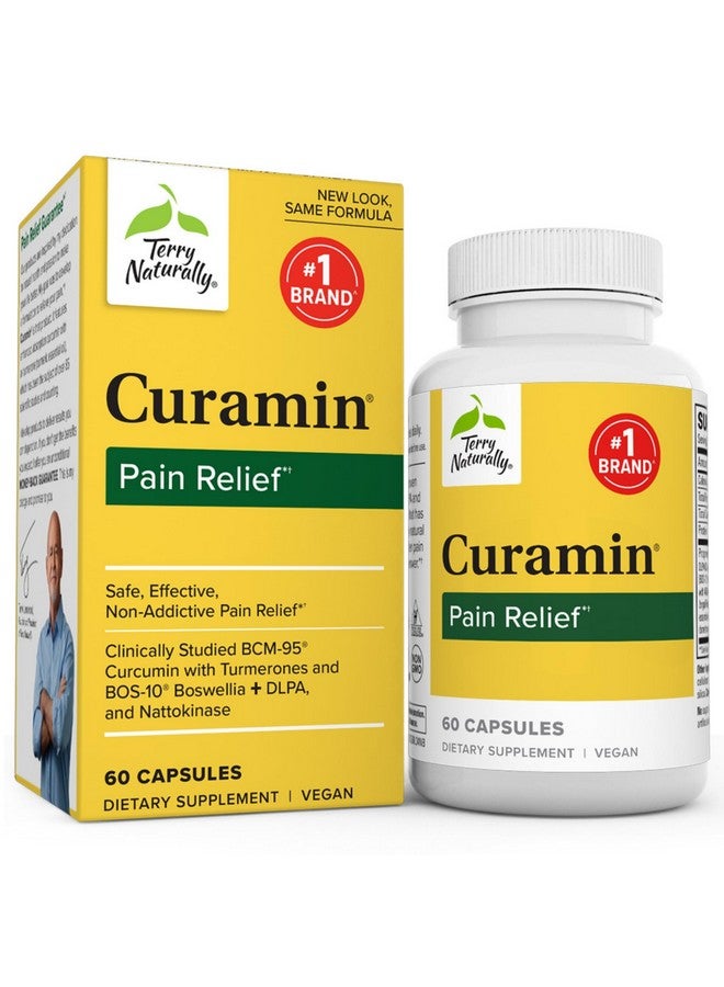 Terry Naturally Curamin 60 Capsules Non Addictive Pain Relief Supplement With Curcumin From Turmeric Boswellia Dlpa & Nattokinase Non Gmo Vegan Gluten Free 20 Servings - Image 2