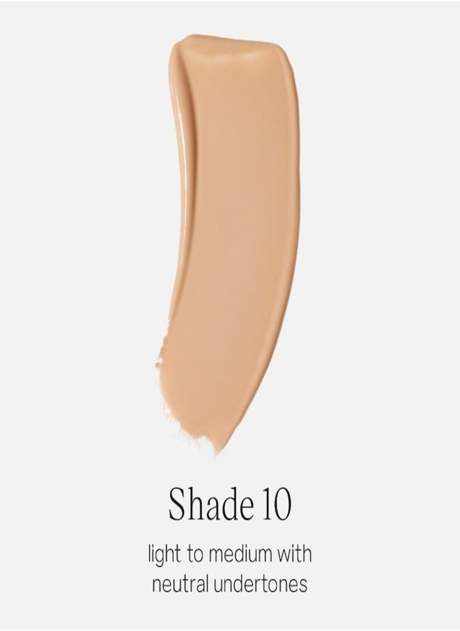 SAIE  Glowy Super Skin Tint Foundation with Hyaluronic Acid , 10 Light Medium Neutral Undertones  30ml - Lightweight, Hydrating Coverage