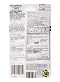 Hartz Hartz UltraGuard Dual Action Flea & Tick Topical Dog Treatment and Flea and Tick Prevention, 6 Months, 5-14 Pound Dogs 6-count(Pack of 1)  - Image 2