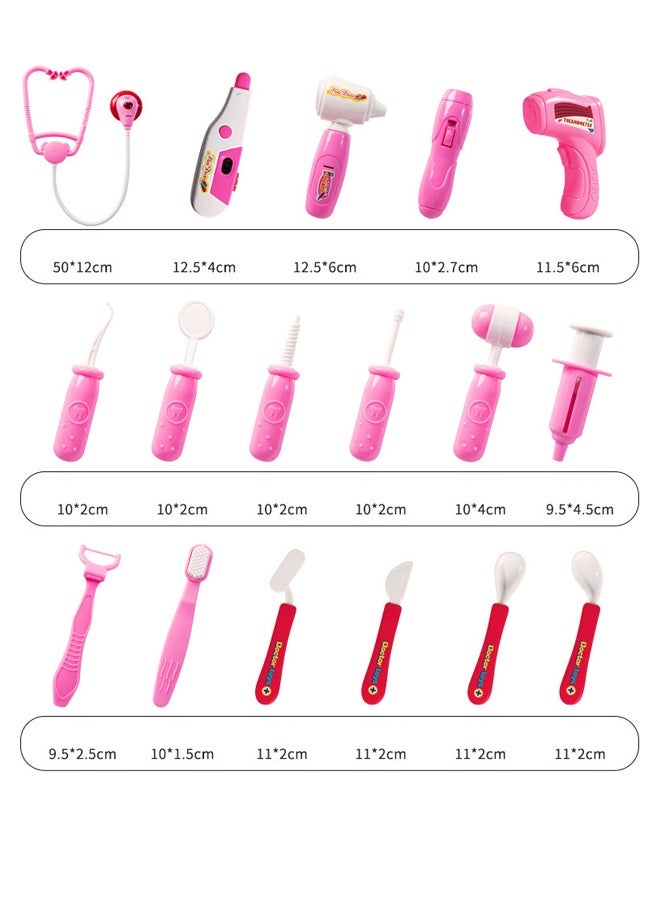 مجموعة لعب طبيب للأطفال – 65 قطعة، لعبة تخيّل تعليمية للأولاد والبنات من سن 3 إلى 8 سنوات – هدية لعب تمثيلي مع سماعة الطبيب وملحقات - Image 5