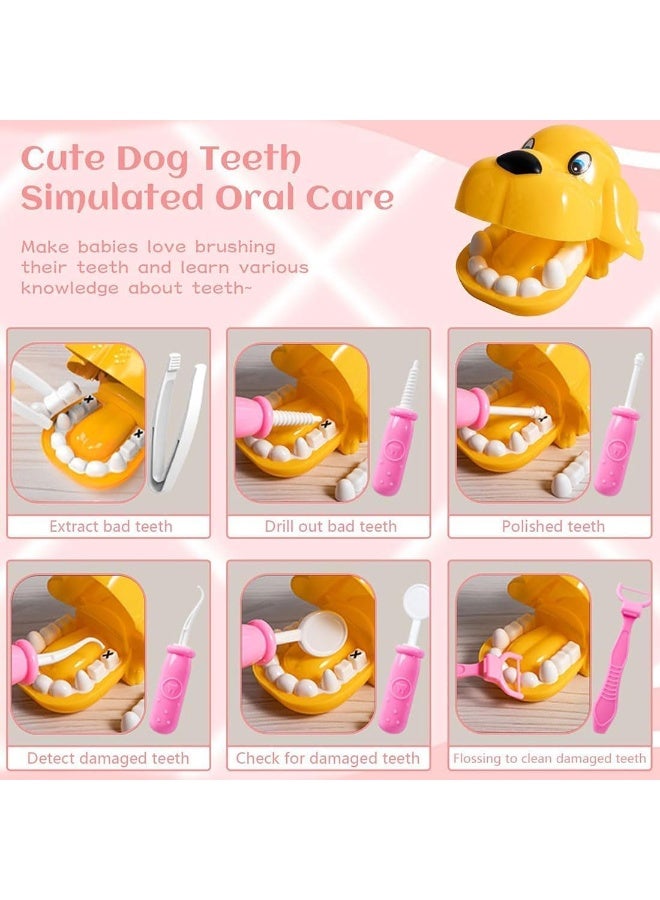 مجموعة لعب طبيب للأطفال – 65 قطعة، لعبة تخيّل تعليمية للأولاد والبنات من سن 3 إلى 8 سنوات – هدية لعب تمثيلي مع سماعة الطبيب وملحقات - Image 4