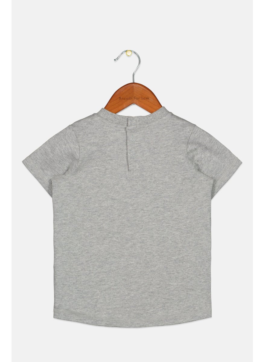 Cotton On Toddlers Boy Graphic Short Sleeves T-shirt, Light Grey  - Image 2