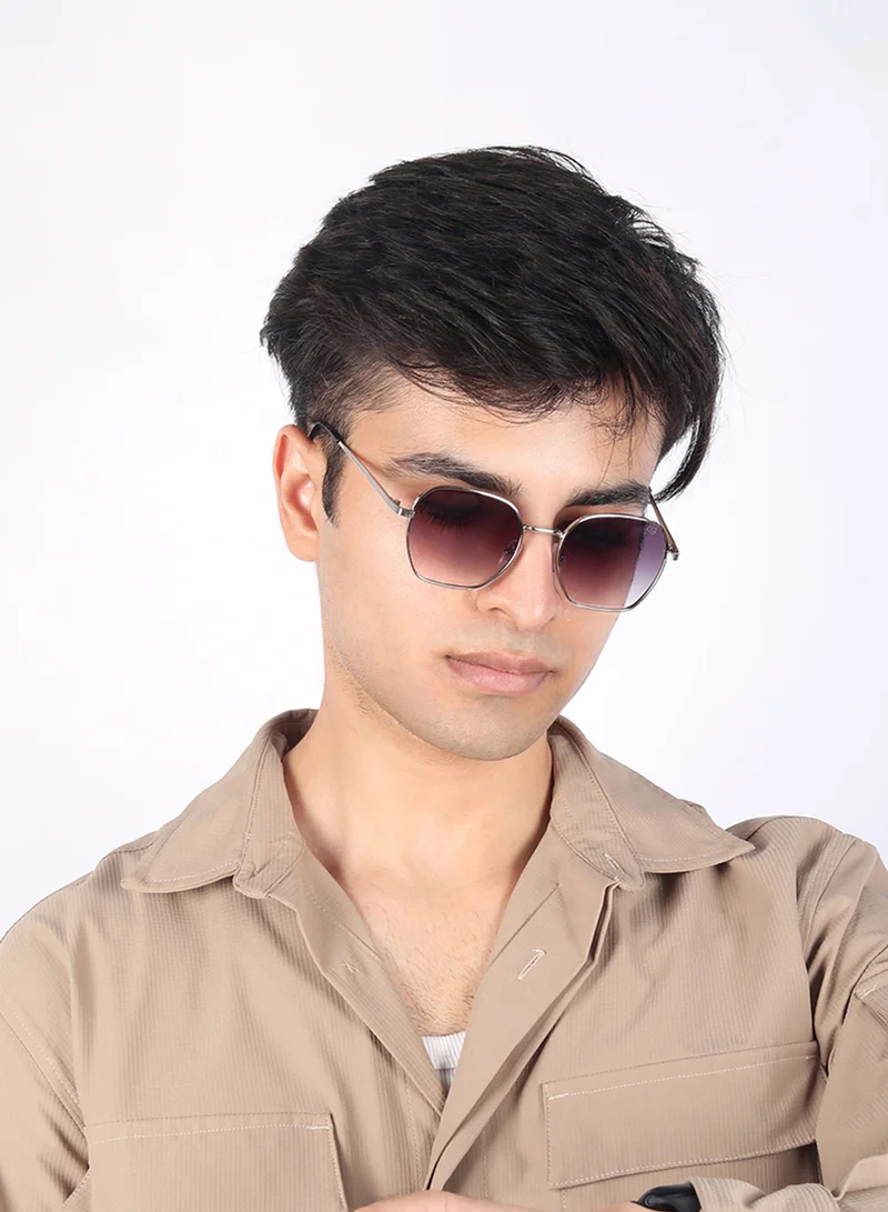 Woggles UV- Protected  Golden Hexagonal Sunglasses