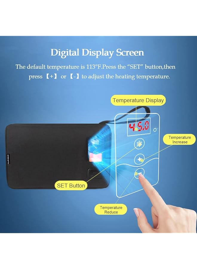 erorex Car Wipes Heater Warmer With Digital Display Screen Portable Usb Baby Wipes Thermostat Heating Bag - Image 4