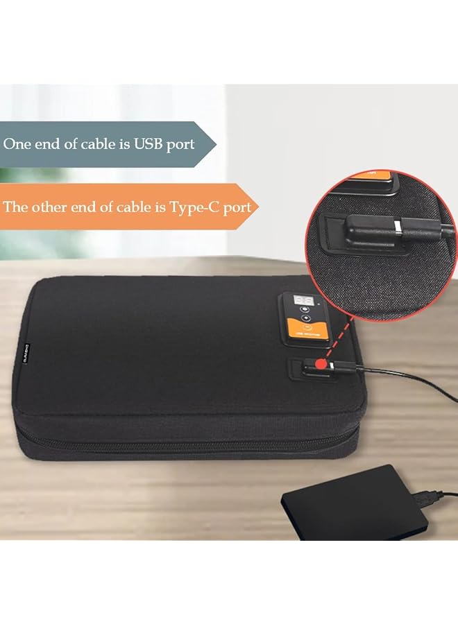 erorex Car Wipes Heater Warmer With Digital Display Screen Portable Usb Baby Wipes Thermostat Heating Bag - Image 5