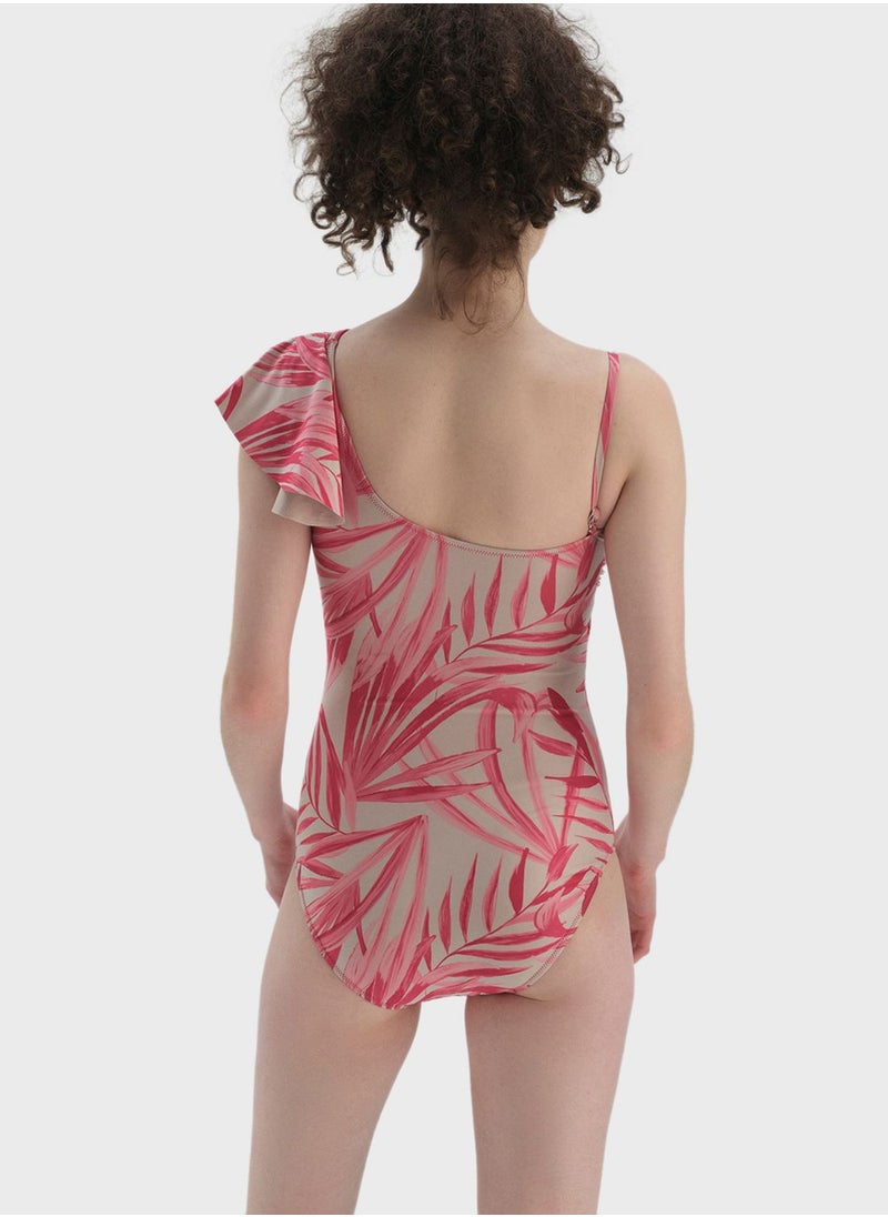 dagi - High Leg Printed Swimsuit - Image 1